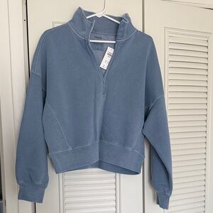 NWT Abercrombie & Fitch Women's Essential Sunday Half Zip